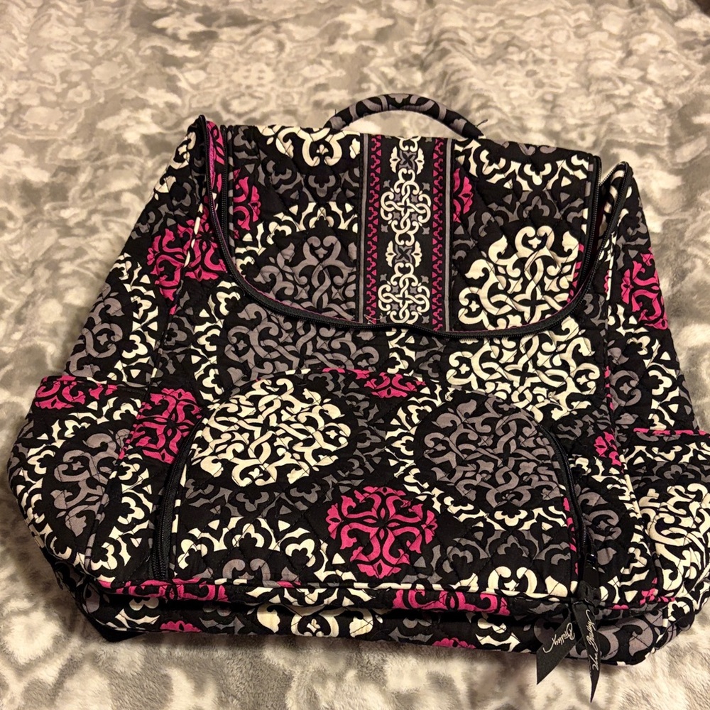 Vera Bradley NWT double zip backpack pattern, Canterbury, magenta